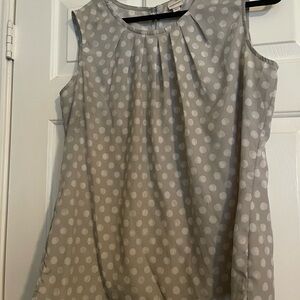 Merona Gray Polka Dot Sleeveless Blouse